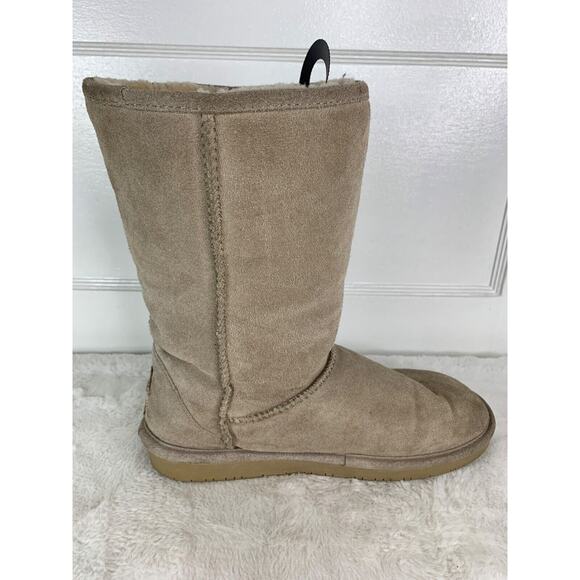 Bearpaw Womens Size 10 Beige Suede Mid-Calf Boots - Picture 5 of 9